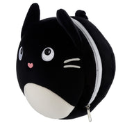 Relaxeazzz Feline Fine Cat Round Plush Travel Pillow & Eye Mask