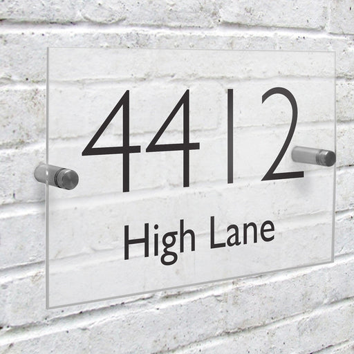 Personalised Acrylic House Sign Door Number | Street Address Plaque 