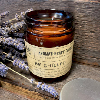 Aromatherapy Soy Wax Candle - Be Chilled - Lavender and Fennel