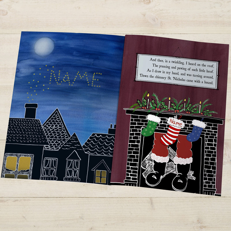 Personalised Twas the Night Before Christmas Book - Myhappymoments.co.uk