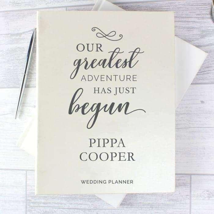 Personalised Our Greatest Adventure Wedding Planner - Myhappymoments.co.uk