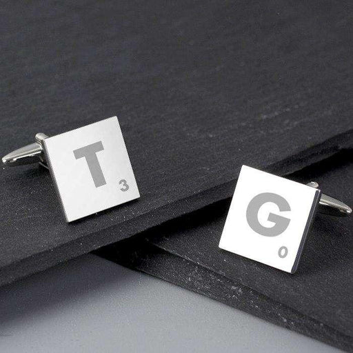 Personalised Initials and Age Square Cufflinks - Myhappymoments.co.uk