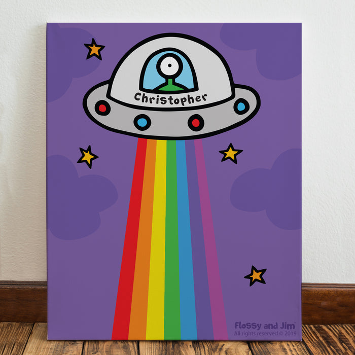 Personalised Cosmic Spaceship Canvas