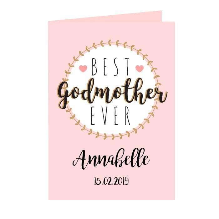 Personalised Best Godmother Card - Myhappymoments.co.uk