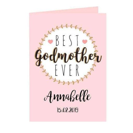 Personalised Best Godmother Card - Myhappymoments.co.uk