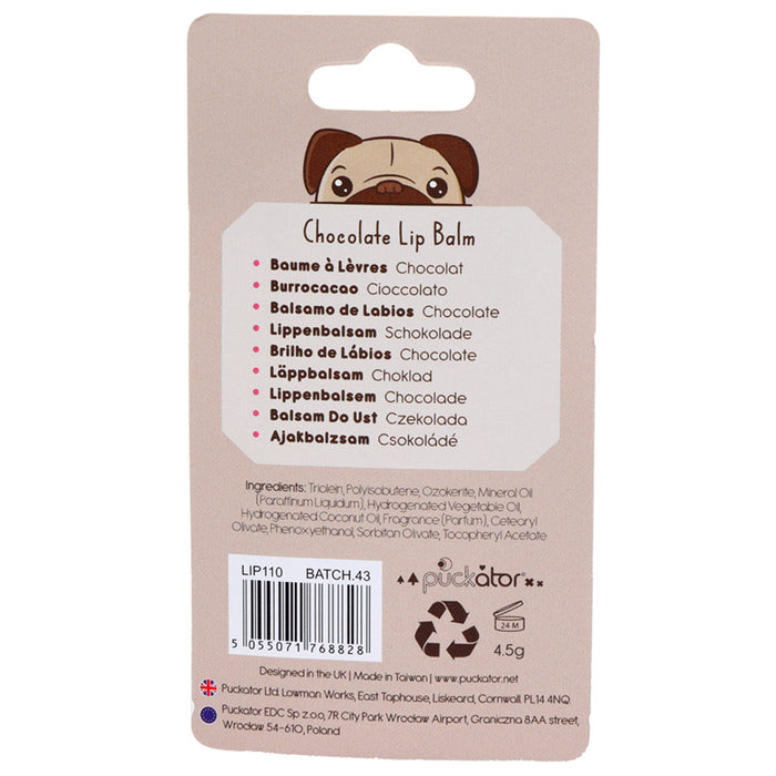 Mopps Pug Stick Lip Balm - Chocolate