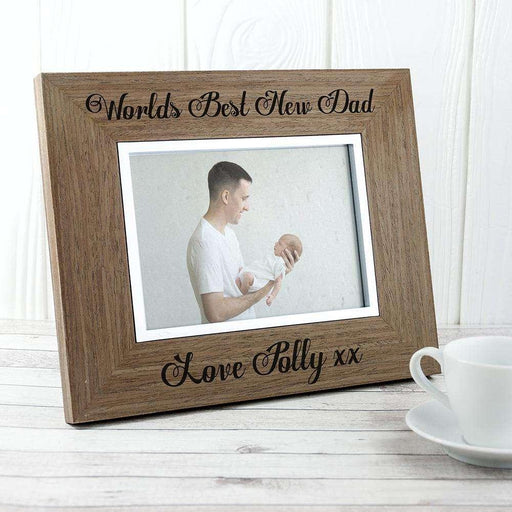 Personalised World's Best New Dad Photo Frame - Myhappymoments.co.uk