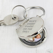 Personalised Photo Locket Keyring - Any Text