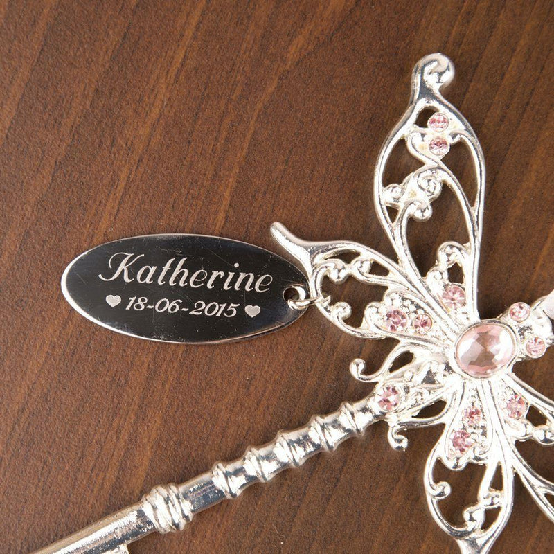 Personalised 18th Birthday Butterfly Key - Pink