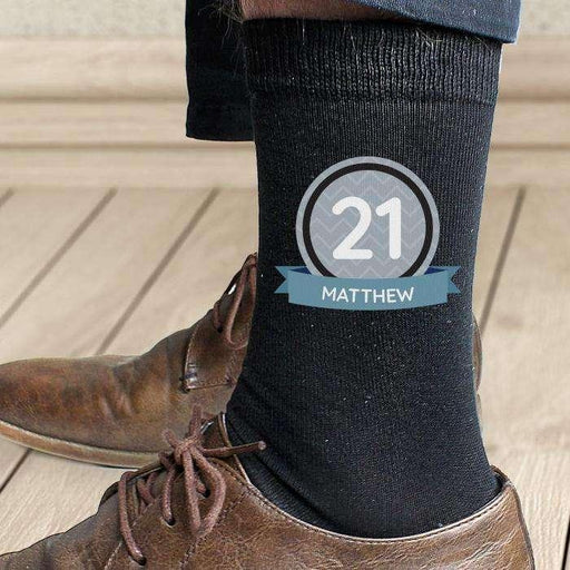 Personalised Birthday Age Men's Socks - Myhappymoments.co.uk