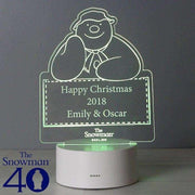 Personalised The Snowman LED Colour Changing Decoration Night Light - Myhappymoments.co.uk