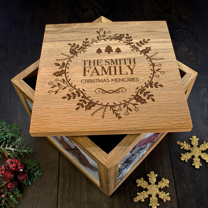Personalised Christmas Memory Box - Traditional Design