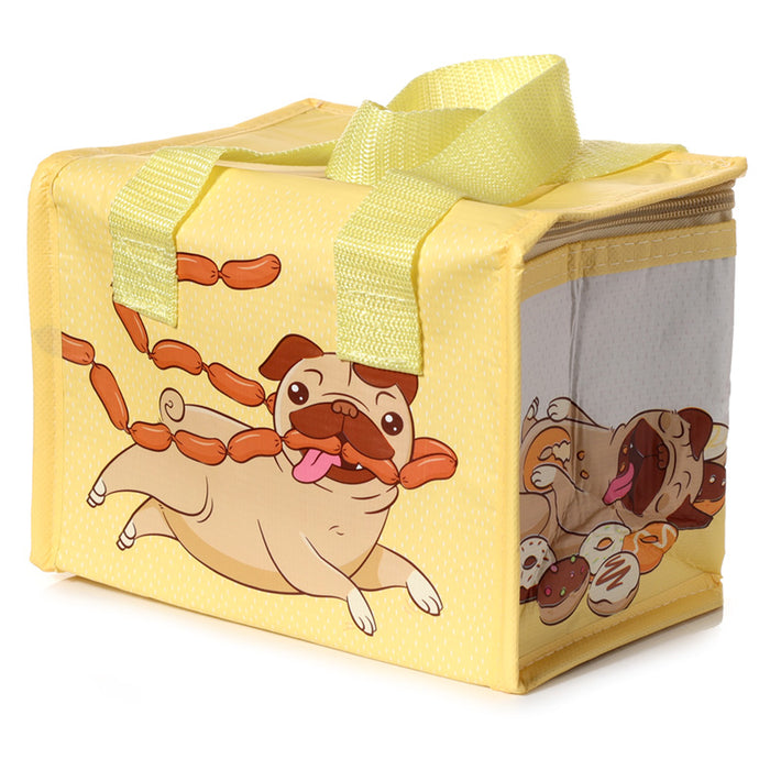 Recycled Plastic Bottle RPET Reusable Cool Bag Lunch Bag - Mopps Pug