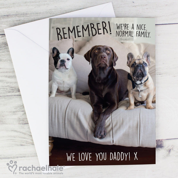 Personalised Rachael Hale Nice Normal Family Card - Myhappymoments.co.uk