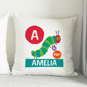 Personalised Very Hungry Caterpillar Dot Initial Cushion