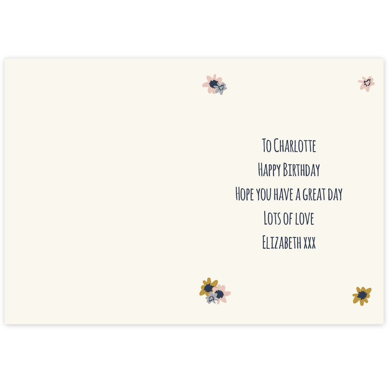 Personalised Rose Gold Balloon Card