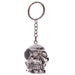 Silver Crystal Eyed Skull Keyring - Myhappymoments.co.uk