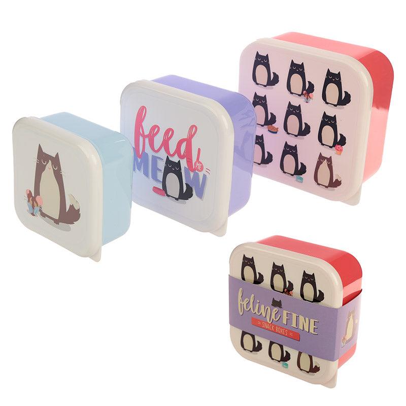 Set of 3 Lunch Boxes - Feline Fine Cat