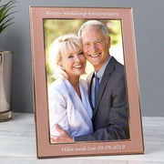 Personalised Classic Rose Gold Photo Frame 4x6 - Myhappymoments.co.uk