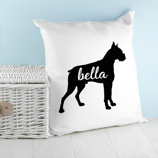 Personalised Boxer Silhouette Cushion Cover - Myhappymoments.co.uk
