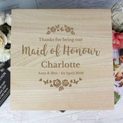 Personalised Floral Any Role Large Wooden Keepsake Box - Myhappymoments.co.uk