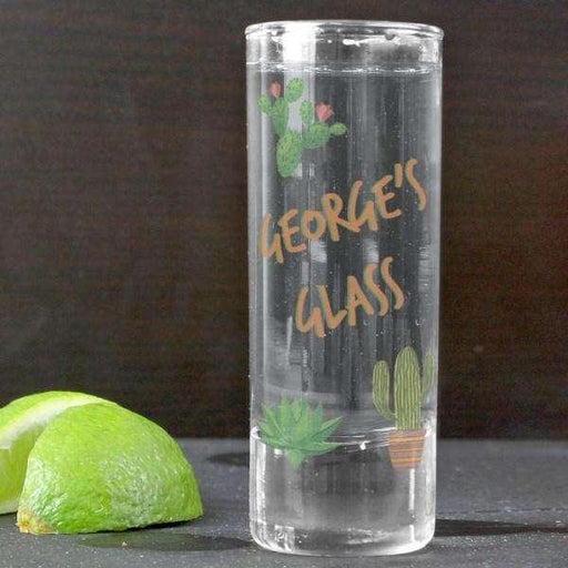 Personalised Cactus Shot Glass - Myhappymoments.co.uk