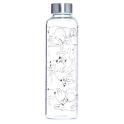 Cat's Life Reusable Glass Water Bottle with Protective Neoprene Sleeve
