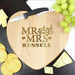 Engraved Mr & Mrs Heart Chopping Board - Myhappymoments.co.uk