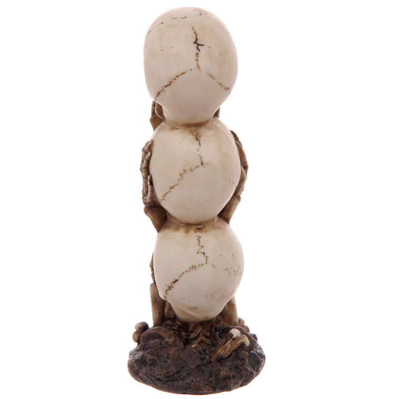 See No Evil Hear No Evil Speak No Evil Skull Totem Pole Ornament - Myhappymoments.co.uk