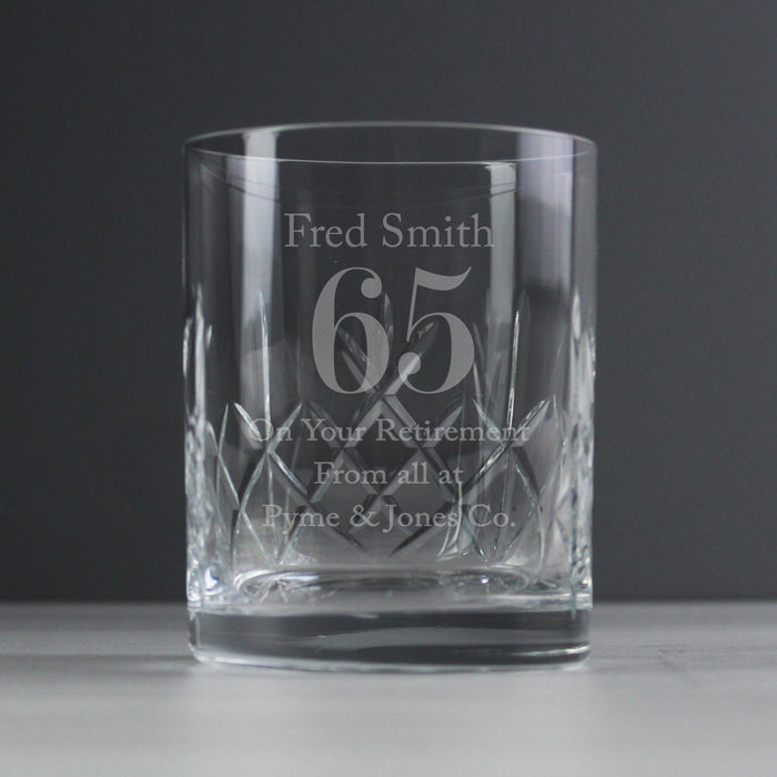 Personalised Birthday Cut Crystal Whisky Tumbler Glass - Free UK Delivery - Myhappymoments.co.uk