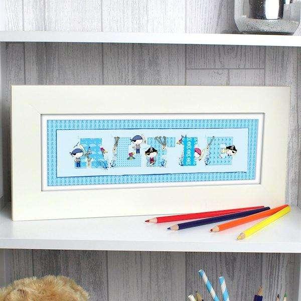 Personalised Pirate Letter Name Frame - Myhappymoments.co.uk