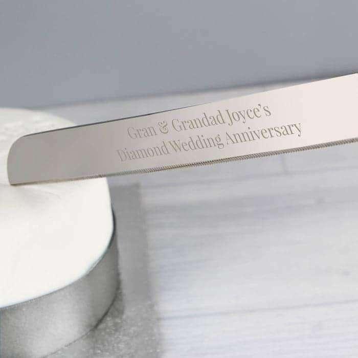 Personalised Any Message Heart Cake Knife - Myhappymoments.co.uk