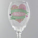 Personalised Floral Heart Wine Glass - Myhappymoments.co.uk