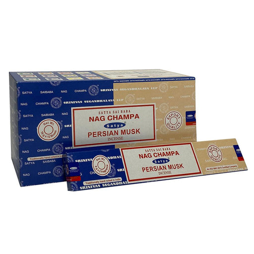 12 Pack of Combo Satya Incense - Nag Champa Persian Musk