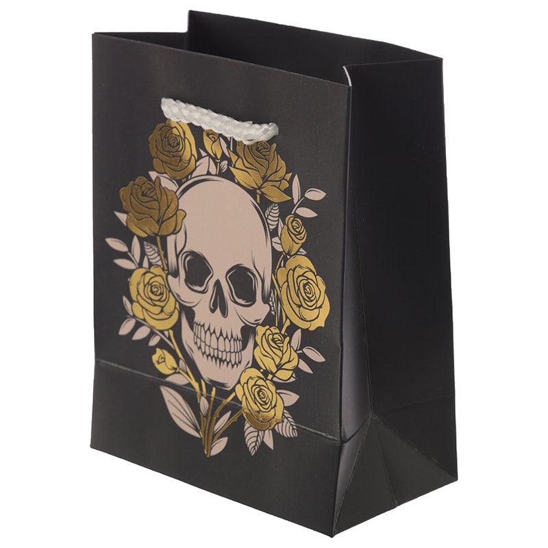 Skulls & Roses Metallic Small Gift Bag
