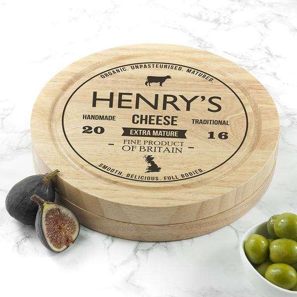 Personalised Traditional Brand Cheese Board Set - Myhappymoments.co.uk
