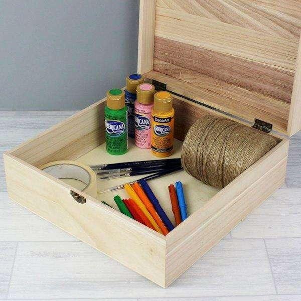 Personalised Floral Large Wooden Keepsake Box - Myhappymoments.co.uk