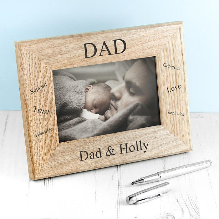 Personalised Sentiments Dad Photo Frame - Wordsworth Collection 