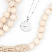 Personalised Round Photo Locket Necklace - Silver Plated