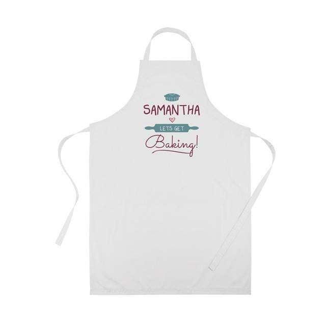 Personalised Lets Get Baking Apron - Myhappymoments.co.uk