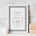 Personalised HOME White A4 Framed Print | New Home Gifts