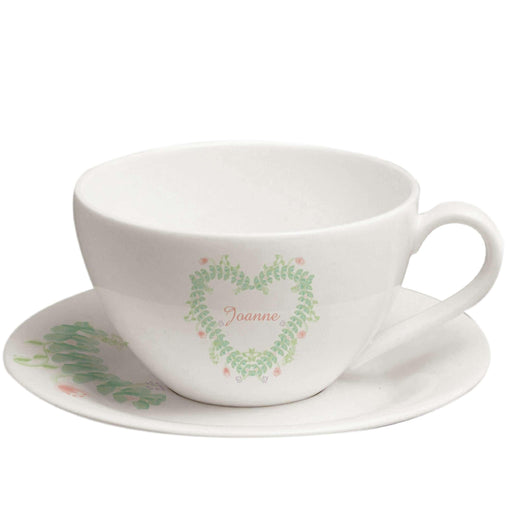 Personalised Spring Garden cup and saucer - Myhappymoments.co.uk
