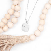 Personalised Rectangular Photo Locket Necklace - Silver Plated