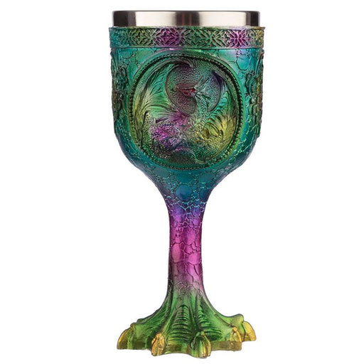 Rainbow Dragon Decorative Metallic Goblet