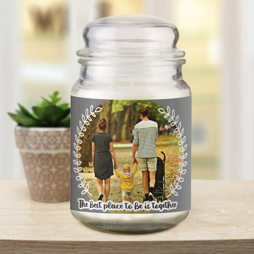 Personalised Better Together Photo Upload Jar Candle | Romantic Gift