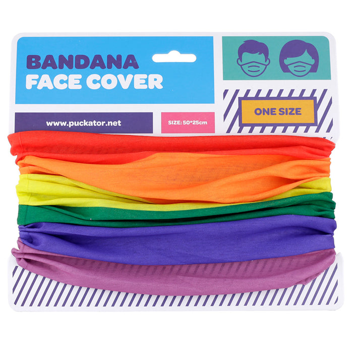 Rainbow Neck Scarf Bandana Face Covering