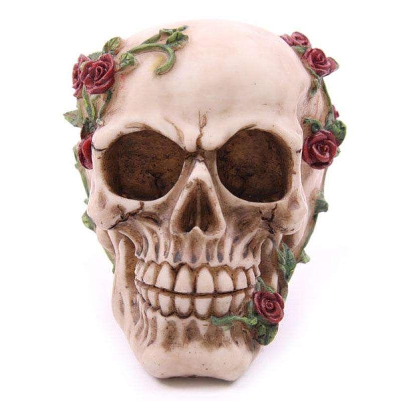 Skull And Rose Ornament - Myhappymoments.co.uk