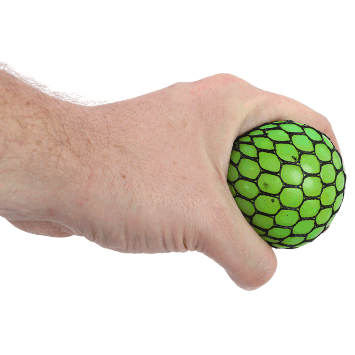 Squeezable Ball in a Net
