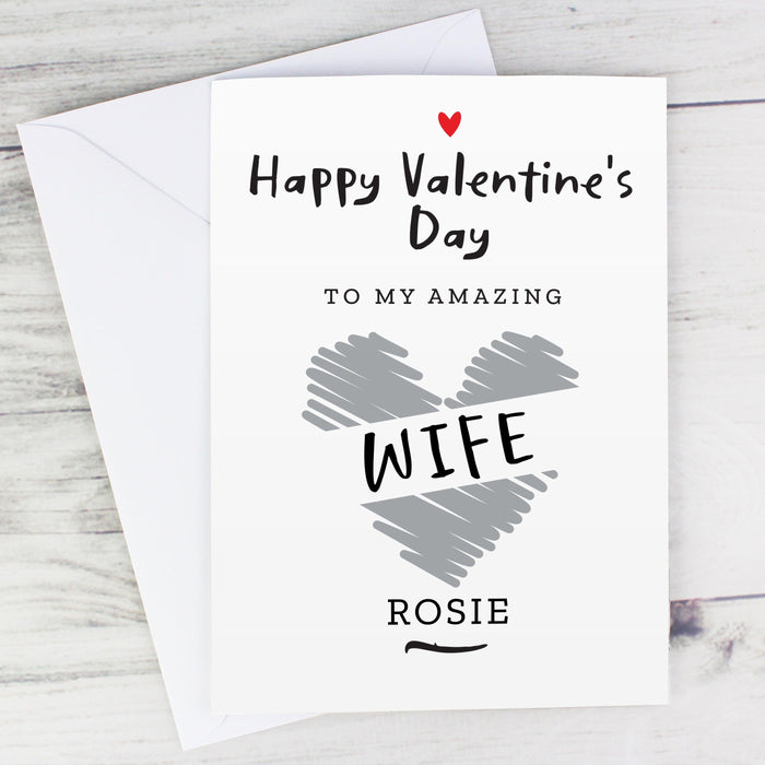 Personalised Happy Valentine's Day Card