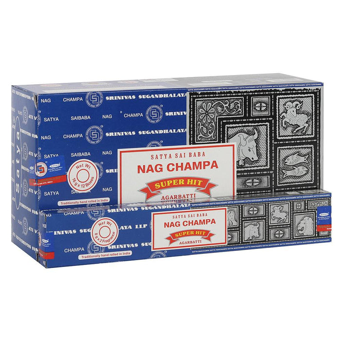 12 Pack of Combo Satya Incense Sticks - Nag Champa Super Hit